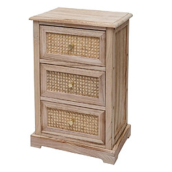 Acheter Mendler Commode HWC-K87, armoire à tiroirs, bois rotin 63x40x28cm ~ couleur naturelle