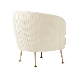 palozi home Fauteuil en velours design Carter - Beige pas cher