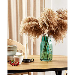 Beliani Vase à fleurs MERBAKA Verre 26 cm Vert émeraude