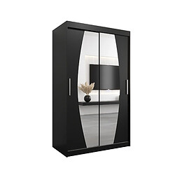 Abiks Meble Armoire Elypse à portes coulissantes 200/120/62 2 portes (noir/noir)