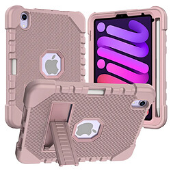 Coque en TPU antichoc, épaissi avec béquille or rose pour votre iPad mini (2021)