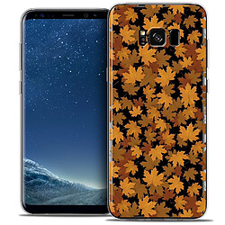 Caseink Coque Housse Etui Samsung Galaxy S8+/ Plus (G955) [Crystal Gel HD Collection Autumn 16 Design Feuilles - Souple - Ultra Fin - Imprimé en France]