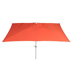 Mendler Parasol N23, parasol de jardin, 2x3m rectangulaire inclinable, polyester/aluminium 4,5kg ~ terracotta pas cher