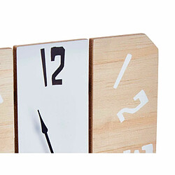 Gift Decor Horloge de table Blanc Métal Bois MDF 22 x 28 x 7 cm (6 Unités)