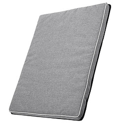 Matelas Mestizo pour chien, 65x50 cm, gris clair, bordure blanche, Leon Standard ML-5-GRA-W-S