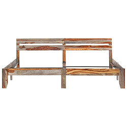 Maison Chic Lit adulte - Lit simple Cadre de lit,Structure du lit Contemporain Bois massif 200x200 cm -MN54976 pas cher