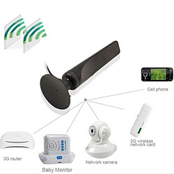 Wewoo Antenne Wifi noir Haute Qualité Intérieur 12dBi CRC9 Connecteur 3G pas cher