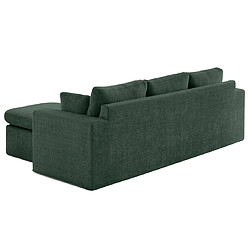 Avis Lisa Design Calgary - canapé d'angle déhoussable et modulable 3 places + 1 pouf en velours texturé