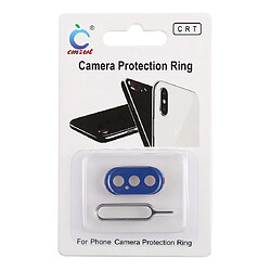 Acheter Wewoo Couvercle de bague de protection d'objectif d'appareil photo arrière avec aiguille d'outil d'éjection de plateau pour iPhone XS Max bleu foncé