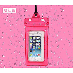 Universal 2pcs Airbag flottant transparent PVC PVC Sac imperméable, sac de téléphone mobile étanche flottant, rouge