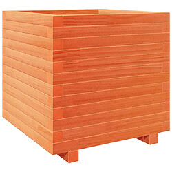 vidaXL Jardinière cire marron 50x50x49,5 cm bois de pin massif