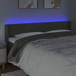 Acheter Maison Chic Tête de lit scandinave à LED,meuble de chambre Gris foncé 203x16x78/88 cm Velours -MN54374