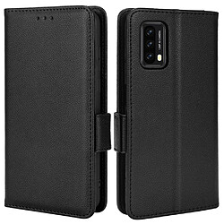 Etui en PU texture litchi avec support, noir pour votre Blackview A90