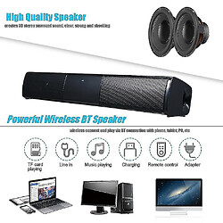 Universal Téléphone TV Bluetooth 20W Soundbar Home Theatre Wireless 3D Téléphone | Conférenciers portables (noir)