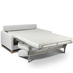 Acheter Inside 75 Canapé convertible OGGETTO matelas 16 cm système express sommier lattes 160cm RENATONISI polyuréthane blanc cassé