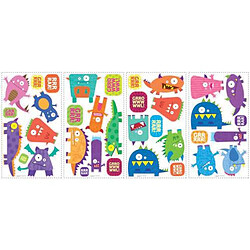 Thedecofactory PETITS MONSTRES - Stickers repositionnables petits monstres