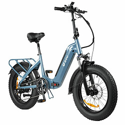 Acheter Vélo Électrique Pliant DYU FF500 20 Pouces 32km/h - Moteur 500W Batterie 48V14Ah Freins à Disque - Bleu