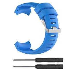 Avis Wewoo Bracelet pour montre connectée Dragonne de remplacement en silicone SUUNTO Core ALU Noir Bleu