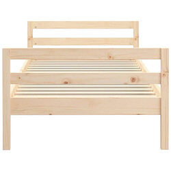 Maison Chic Lit adulte - Lit simple Cadre de lit,Structure du lit Contemporain 80x200 cm Bois de pin massif -MN79310 pas cher