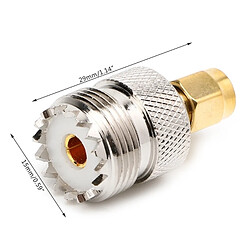 Wewoo Adaptateur de connecteur coaxial RF femelle UHF SMA mâle