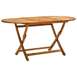 Maison Chic Table de jardin | Table d'extérieur pliable 160x85x75 cm Bois d'acacia massif -GKD93197