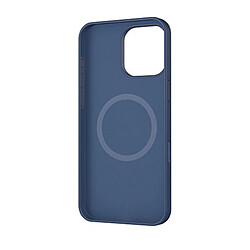 MW Coque pour iPhone 16 Pro Max MagSafe Silicone Oléophobe et Anti-rayures Bleu