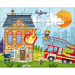 Acheter HABA 304186 - Puzzles Ma petite caserne de pompiers