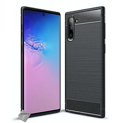 Htdmobiles Coque silicone gel carbone pour Samsung Galaxy Note 10 + film ecran - NOIR