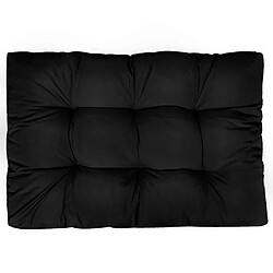 Decoshop26 Coussin de siège de jardin Imperméable 100 % polyester noir 120x80x10 cm DEC021630