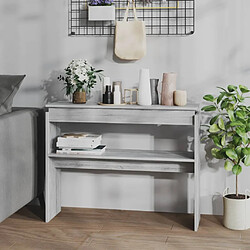 vidaXL Table console Sonoma gris 102x30x80 cm Bois d'ingénierie