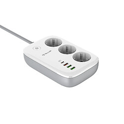 Multiprise WiFi intelligente Tellur, 3 prises, 2*USB 2,4A, PD30W, QC18W, 2500W, 10A, 2m