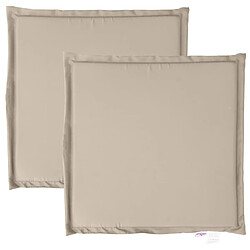 vidaXL Coussins de siège de jardin lot de 2 taupe 45x45x2 cm carré