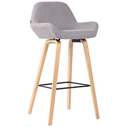 Non Tabouret de bar Newnan en tissu 4 pieds structure naturel (chêne)