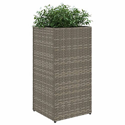 Avis vidaXL Jardinières 2 pcs gris 30x30x60 cm résine tressée