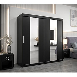 Abiks Meble Armoire Pole à portes coulissantes 200/200/62 2 portes (noir/noir)