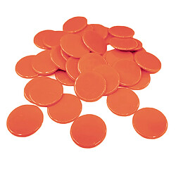 100pcs jetons de poker pièces de couleur solide Casino approvisionnement jeux de famille accs orange