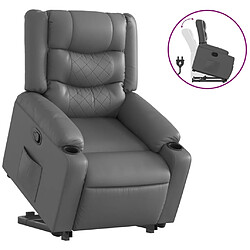 vidaXL Fauteuil inclinable Gris Similicuir