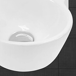 Acheter ML-Design Lavabo en céramique ovale blanc évier avec trou pour robinet à gauche 375x190 mm