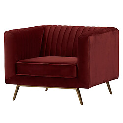 Avis Rendez Vous Deco Fauteuil Gatsby en velours bordeaux