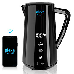 Alexa Bouilloire Électrique Intelligente WIFI 1,5L, Sans Fil, Écran Tactile LED, 1800, Noir, SWAN, SK14650BLKNEU