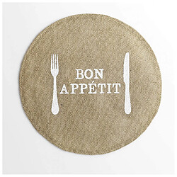 Ac-Deco Lot de 4 sets de table en jute - D 38 cm - Appetito