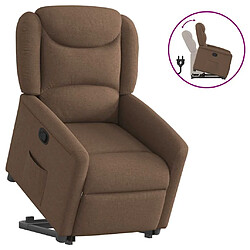 vidaXL Fauteuil inclinable Marron Tissu