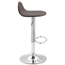 Avis Decoshop26 Tabouret de bar x1 avec repose-pieds en PVC marron pied trompète en métal chromé 10_0005069