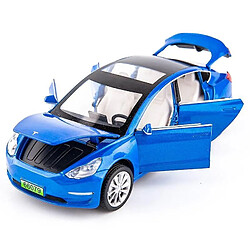 Universal (Modèle 3 Bleu) 1: 32 Modèle de voiture 6 portes en alliage Modèle Tesla X avec lumières simulées et jouets musicaux cadeaux pour les enfants