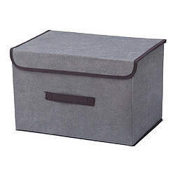 Boîte De Rangement Pliable Avec Couvercle Snacks Organisateur Conteneur Placard L Gris