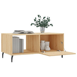 Avis vidaXL Table basse chêne sonoma 90x50x40 cm bois d'ingénierie