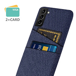 Coque en TPU antichoc avec porte-cartes bleu pour votre Samsung Galaxy S21 FE 5G