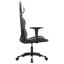 Avis vidaXL Chaise de jeu Noir et blanc Similicuir