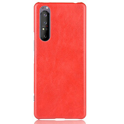 Coque en TPU + PU élégant rigide rouge pour votre Sony Xperia 1 II