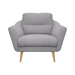 VENESETTI Fauteuil en tissu luxe 1 place, TRENDY gris clair